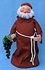 Annalee 18" Bottle Cover Monk Holding Grapes - Mint - 250287ooh
