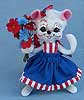 Annalee 6" Patriotic Girl Mouse 2016 - Mint - 250416
