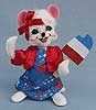 Annalee 6" Patriotic Girl Mouse with Popsicle 2017 - Mint - 250517