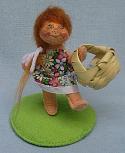 Annalee 3" Picnic Girl in Blue Dress - Excellent - 250598oxa