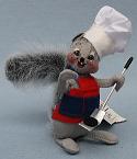 Annalee 5" Backyard Buddies Barbeque Father Squirrel with Spatula - Mint - 250701