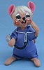 Annalee 7" Nurse - Doctor Medical Mouse in Scrubs - Mint - 253513