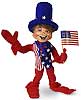 Annalee 5" Red Stars & Stripes Elf with Flag 2019 - Mint - 260019