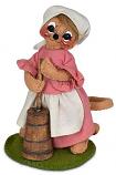 Annalee 5" Colonial Butter Churning Mouse 2022* - Mint - 260522
