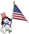 Annalee 6" Patriotic Hound Dog 2022 - Mint - 260722