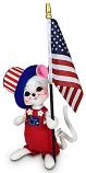 Annalee 6" American Flag Boy Mouse 2024 - Mint - 260724