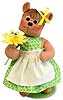 Annalee 7" Momma Honey Bear with Flowers 2019 - Mint - 260919
