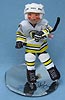Annalee 10" Hockey Player- Excellent - Signed by Chuck/ Steve Leech - 261095s