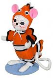 Annalee 6" Wannabe a Clown Fish Mouse 2024 - Mint - 261124