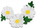 Annalee Set of Three Daisy Flower Blossoms Bauble 2024 - Mint - 261724