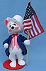 Annalee 8" Patriotic Bear Holding Flag - Mint - 279500sq