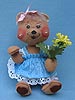 Annalee 10" Girl Bear with Flowers - Mint / Near Mint - 283586
