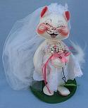 Annalee 10" Bride Cat - Mint - 290487