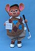 Annalee 12" Golfer Mouse - Mint - 291204