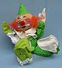 Annalee 18" Green Clown - Excellent - Signed - 296084grs