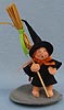 Annalee 3" Witch Kid with Broom - Mint / Near Mint - 300495ooh