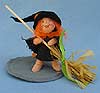 Annalee 3" Witch Kid with Broom - Mint / Near Mint - 300495