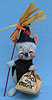 Annalee 7" Witch Mouse with Broom and Bag - Mint / Near Mint - 300577