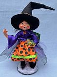 Annalee 10" Dotty Witch Holding Frog - Mint - 301510a