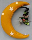 Annalee 7" Witch Mouse on Broom with Moon Mobile - Mint - 301581xx