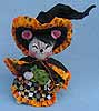 Annalee 6" Checker Dot Witch Mouse with Frog 2015 - Mint - 301615