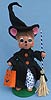 Annalee 8" Polka Dot Witch Mouse 2015 - Mint - 301815