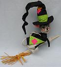 Annalee 12" Witch Mouse Flying on Broom Mobile - Mint/ Near Mint - 303080