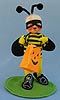 Annalee 7" Bumblebee Kid with Mask and Stand - Near Mint - 305598wa