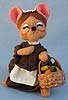 Annalee 6" Pilgrim Girl Mouse with Basket - Near Mint - 307603sqx