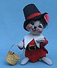 Annalee 7" Pilgrim Boy Mouse wih Basket - Mint / Near Mint - 307799