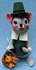 Annalee 12" Green Pilgrim Boy Mouse - Mint - 308091