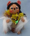 Annalee 6" Indian Girl Mouse with Bead Necklace - Near Mint - 308504oxt