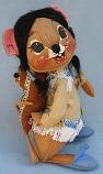 Annalee 12" Indian Girl Mouse with Papoose - Excellent - 310086a