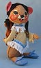 Annalee 12" Indian Girl Mouse with Papoose - Excellent - 310087a