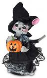 Annalee 6" Midnight Witch Mouse 2022 - Mint - 310922