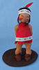Annalee 7" Indian Girl with Brown Base - Mint - Signed - 315292xxs