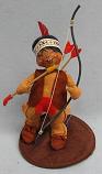Annalee 7" Indian Boy with Bow and Arrow - Brown Base - Mint - 315491xo