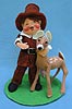 Annalee 7" Brown Pilgrim Boy with Fawn - Mint - 315995