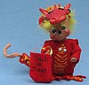 Annalee 6" Trick or Treat Dragon Mouse with Mask - Mint - 328805oxt