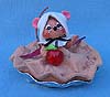 Annalee 3" Apple Pie Pilgrim Girl Mouse - Mint - 350108