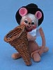 Annalee 5" Pilgrim Mouse with Toothpick Holder - Mint - 350211
