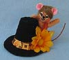 Annalee 3" Pilgrim Hat Mouse 2017 - Mint - 350217