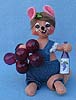 Annalee 5" Grape Stomping Girl Mouse - Mint - 350412