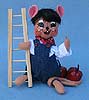 Annalee 6" Apple Picking Mouse with Ladder - Mint - 350811