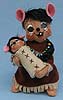 Annalee 6" Indian Girl Mouse with Papoose 2017 - Mint - 351017