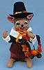 Annalee 6" Pilgrim Boy Mouse with Wreath 2017 - Mint - 351117	