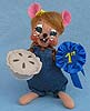 Annalee 6" County Fair Mouse with Pie & Blue Ribbon 2014 - Mint - 351814