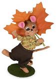 Annalee 5" Foliage Fun Mouse Holding Leaf 2021 - Mint - 360621