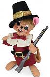 Annalee 6" Pilgrim Boy Hunting Mouse with Rifle 2021 - Mint - 361121