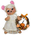 Annalee 6" Pilgrim Girl Mouse with Wreath 2024 - Mint - 361324